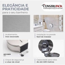 Dispenser Papel Higiênico em  Aço Inox